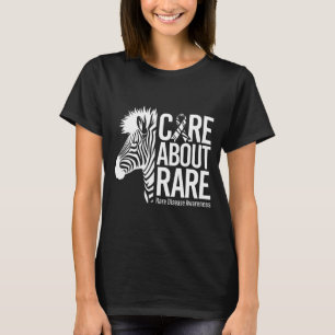 Camiseta Cuide da consciência da doença rara fita zebra