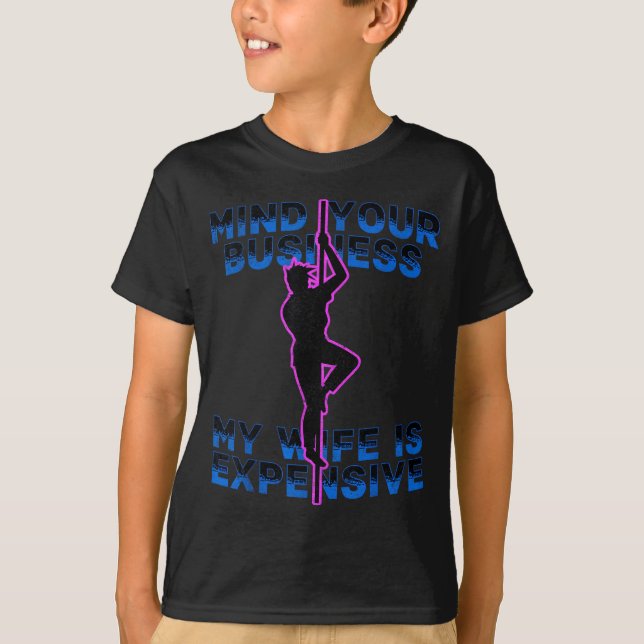Camiseta Cuide da sua vida minha mulher é cara engraçado  (Frente)