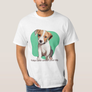Camiseta Cuide sempre do seu cachorro.
