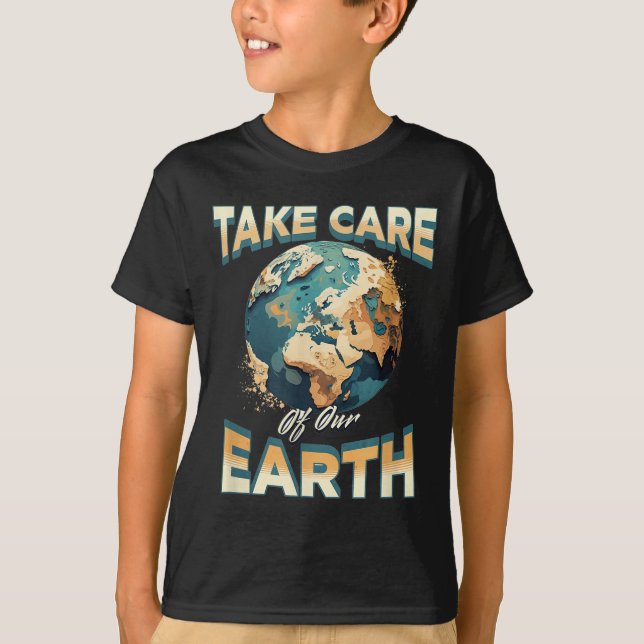Camiseta Cuidem Da Nossa Proteção Ambiental Da Terra (Frente)