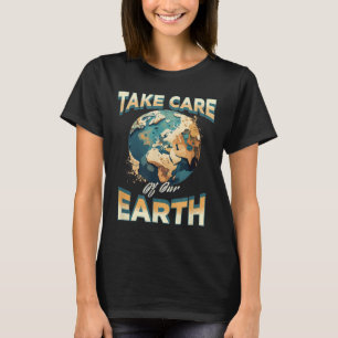 Camiseta Cuidem Da Nossa Proteção Ambiental Da Terra
