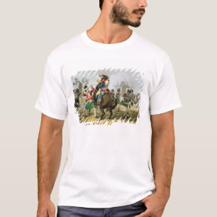Camiseta Cuirassiers franceses na batalha de Waterloo,