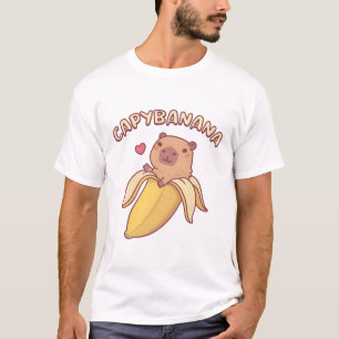 Camiseta Cuja Capivara É Bonita Em Banana Capybanana Funny