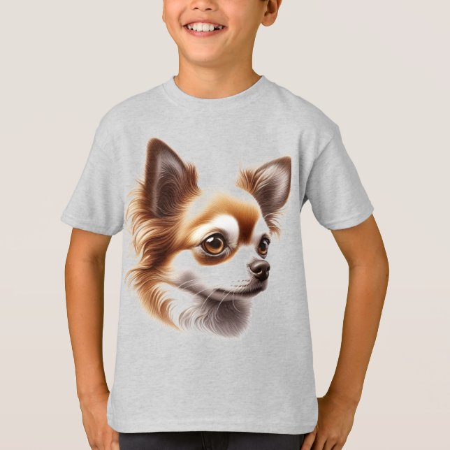 Camiseta Cujo Cabelo Comprido Chihuahua Puppy Mug (Frente)