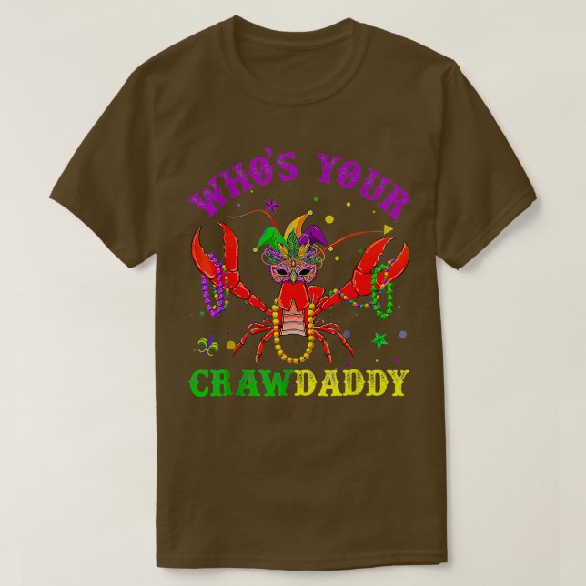 Camiseta Cujo Pai De Cru É Engraçado Mardi Gras Máscara Miç (Frente do Design)