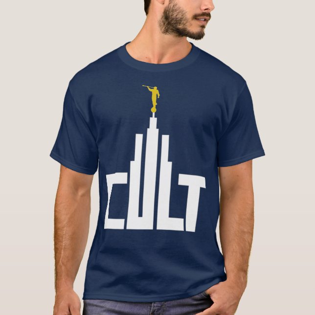 Camiseta CUL LDS EMPLE Angel Moroni Ex Mormon Posto LDS (Frente)