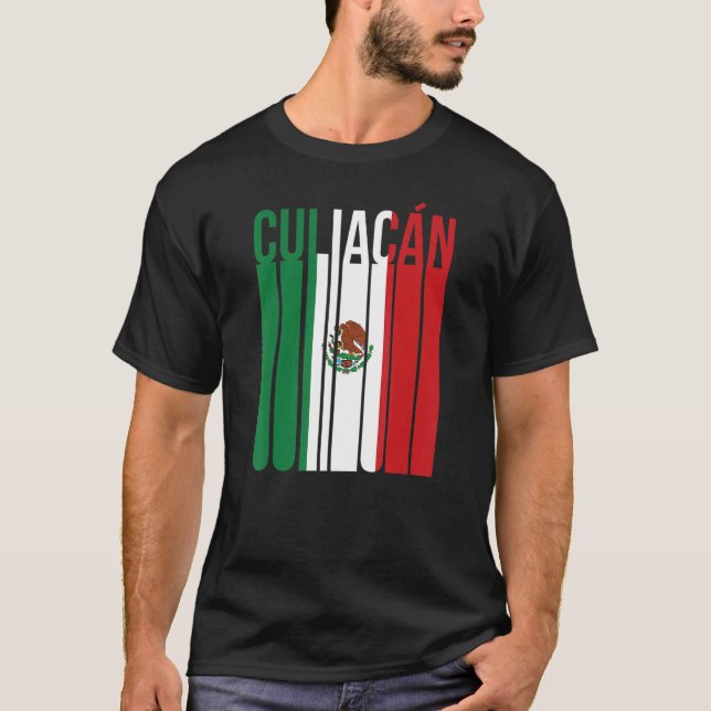 Camiseta Culiacan Sinaloa México Retrô Vaga da Igreja Mexic (Frente)