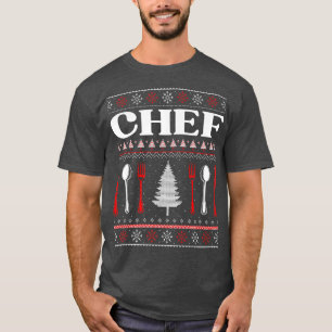 Camiseta Culinária de Cozinhagem de Cozinhar de Natal Feia