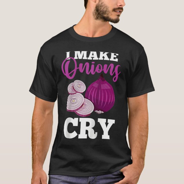 Camiseta Culinary Chef Cooking   I Make Onions Cry Raglan B (Frente)