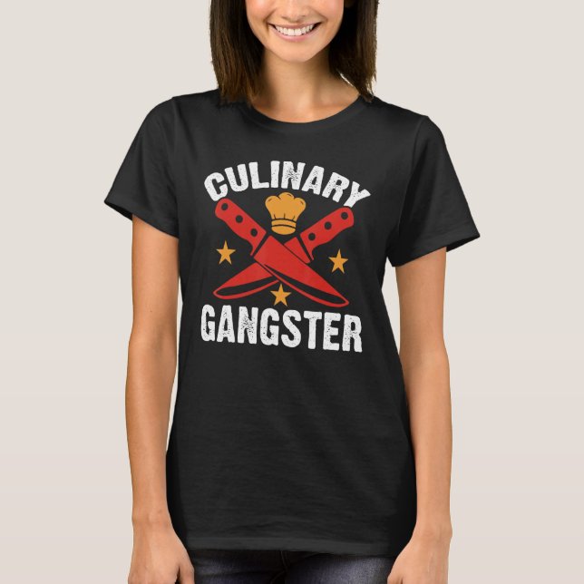 Camiseta Culinary Gangster Chefs Cooking (Frente)