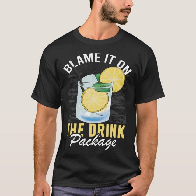 Camiseta Culpa-O No Pacote Drink Férias Cruise Cru (Frente)