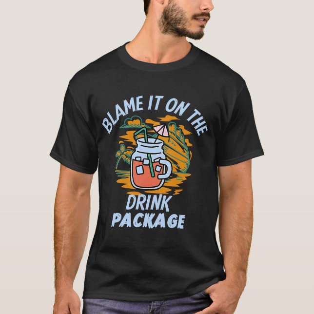 Camiseta Culpa-O No Pacote Drink - Férias De Cruzeiro Trav (Frente)