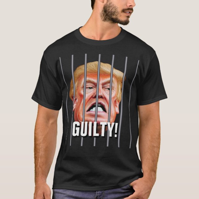 Camiseta Culpado! Tranque-O - Presidente Anti Traidor Trump (Frente)