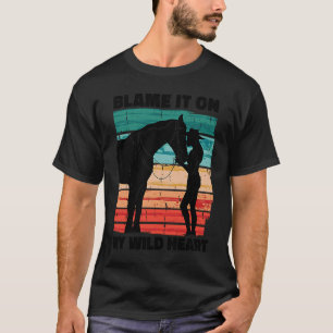 Camiseta Culpe meu coração selvagem mulher cavalo