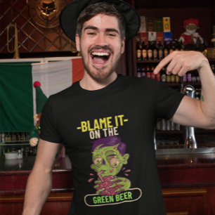 Camiseta Culpe-o na Rua de Cerveja Verde.