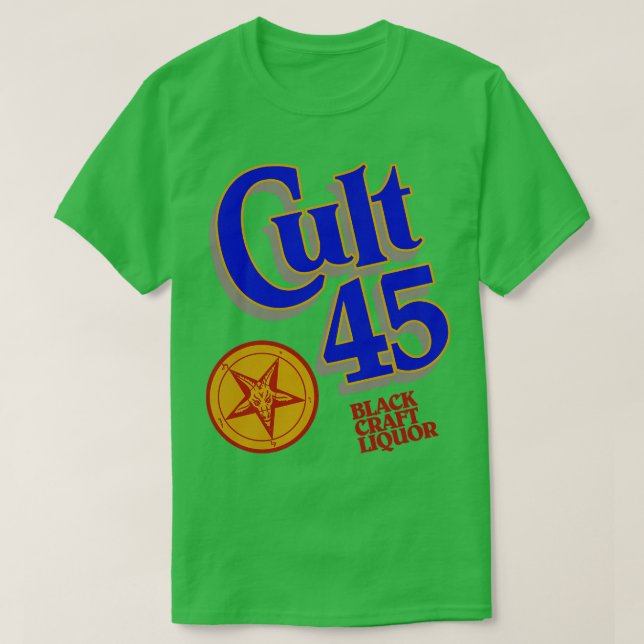 CAMISETA CULT 45 LÍQUIDO PRETO (Frente do Design)