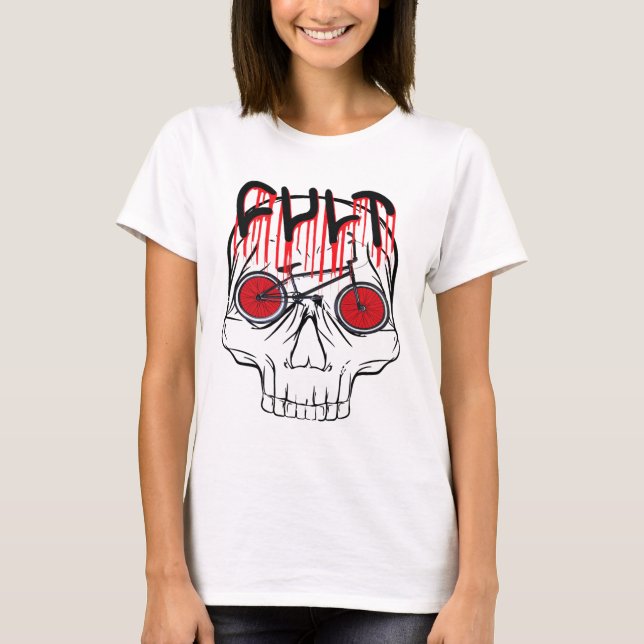 Camiseta Cult Bmx Halloween Dift Para Meninas Ki (Frente)