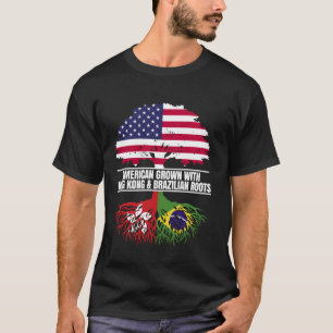 Camiseta Cultivado nos EUA com Herança de Bandeira Hong Kon