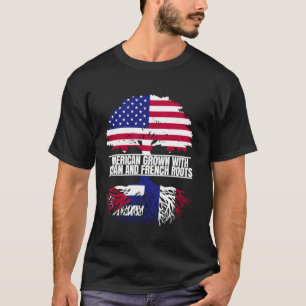 Camiseta Cultivado nos EUA com Raízes Cubanas Francesas da 