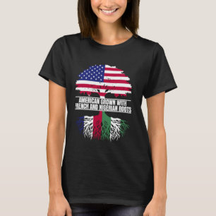 Camiseta Cultivado nos EUA com Raízes Franco-Nigerianas do