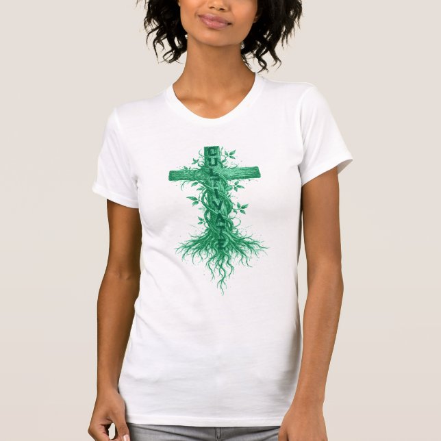 Camiseta Cultivar – Fé, Deus & Devocão Cristã (Frente)