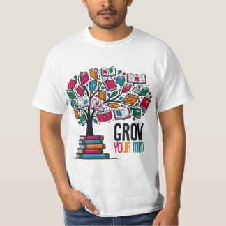 Camiseta Cultive Sua Mente: Árvore de Livros