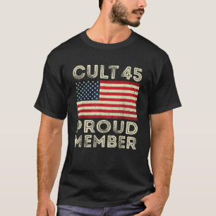 Camiseta Culto 45 Orgulhoso Membro Trump 2020 Xmas Gift Vin