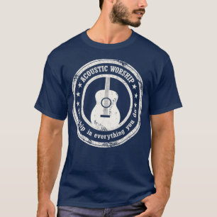 Camiseta Culto de Violão Acústico Vintage