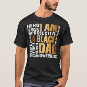 Camiseta Cultura Africana Eu Sou Um Pai Negro Mês da Histór