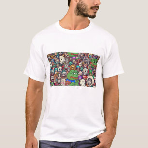 Camiseta cultura da Internet, memes e estilo popular de art