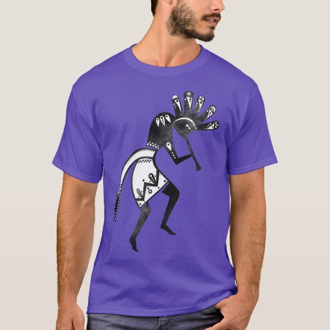 Camiseta Cultura de americanos nativos - Dançando Kokopelli (Frente)