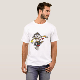 Camiseta cultura indonésia de fantoche wayang