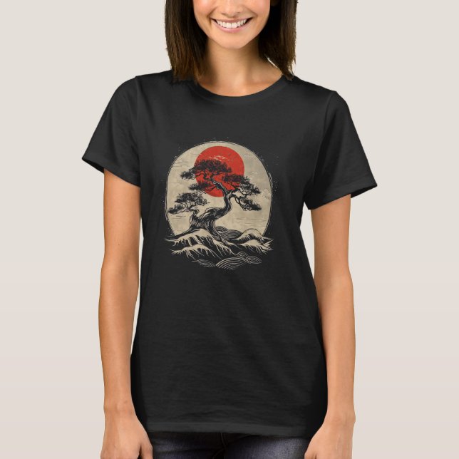 Camiseta cultura japão de bonsai japonesa florada (Frente)