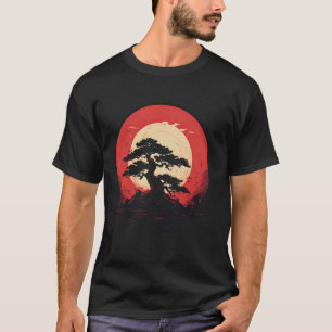 Camiseta cultura japão de bonsai japonesa florada