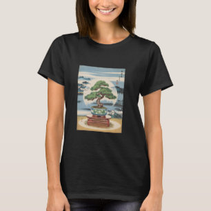Camiseta Cultura Japonesa Bonsai Tree Gardening Zen Vintage