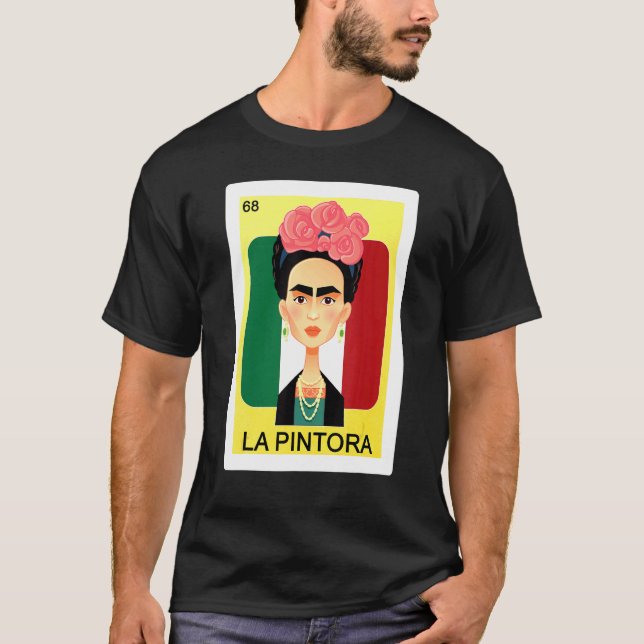 Camiseta Cultura mexicana Mulheres Loteria Bingo La Pi (Frente)