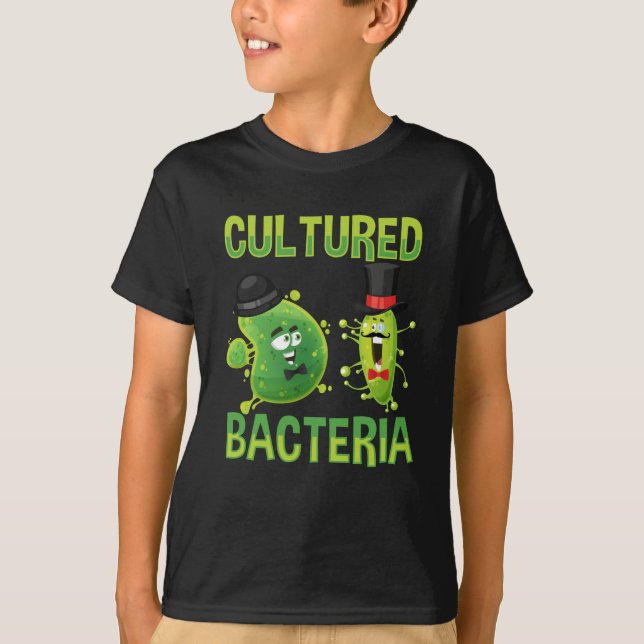 Camiseta Cultura Microbiológica Bactérias Science Pun (Frente)