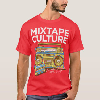 Camiseta Cultura Mitape Retro Boombo Design de música Vibe