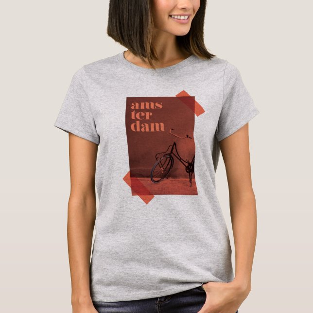Camiseta Cultura moderna e vibrante do design de Amesterdã (Frente)
