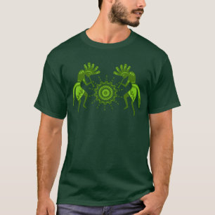Camiseta Cultura Nativa Americana - Dança do Sol Kokopelli 