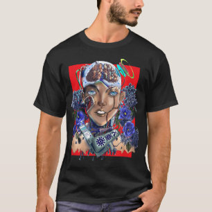 Camiseta Cultura Nerd Negra  Ciberpunk Afro-futurismo Robô