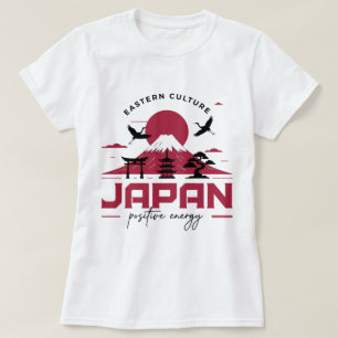 Camiseta Cultura Oriental Japão Monte Fuji & Grous Positivo