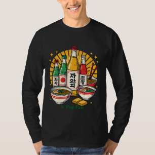 Camiseta Cultura Pop Coreana Estampa na Tórax
