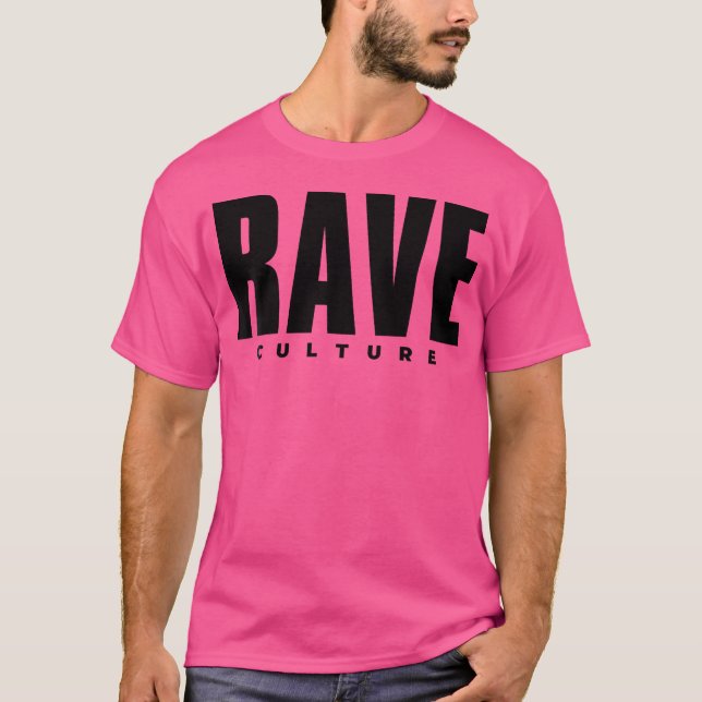 Camiseta Cultura Rave - Festival Edm Raver Minimalista (Frente)