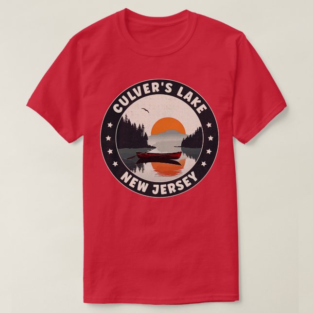 Camiseta Culvers Lake New Jersey Sunset (Frente do Design)