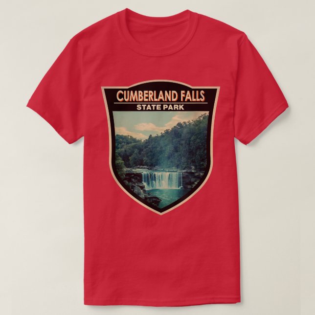 Camiseta Cumberland Falls State Park Kentucky Badge Vintage (Frente do Design)