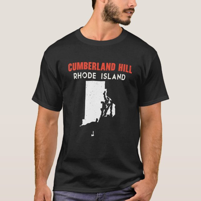 Camiseta Cumberland Hill Rhode Island USA State America Tra (Frente)