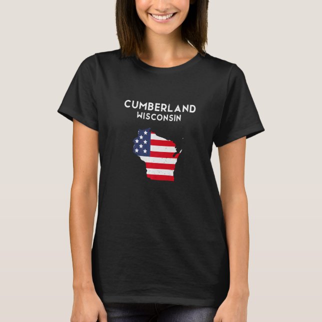 Camiseta Cumberland Wisconsin EUA State America Viagem Wisc (Frente)