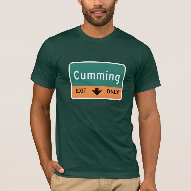 Camiseta Cumming, marcador da estrada, Geórgia, EUA (Frente)