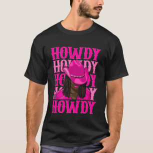 Camiseta Cumprida Vaqueira Negra Ocidental Afro-Americana N